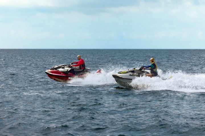 a small boat in a body of water