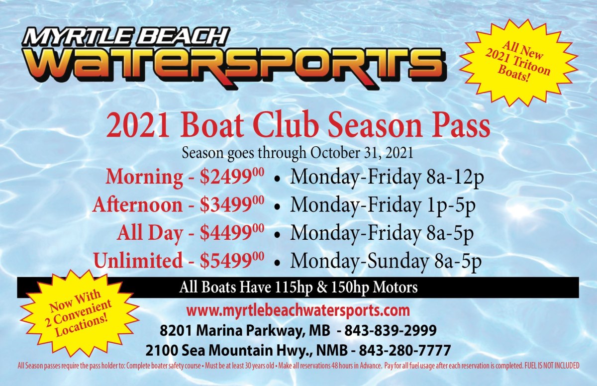 2021 boat club season pass