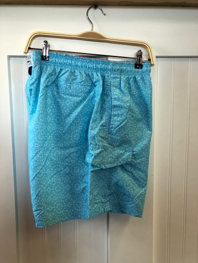 blue patterned shorts