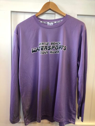 purple myrtle beach watersports team rider long sleeve shirt