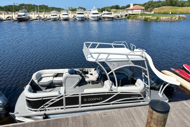 a small boat in a body of water