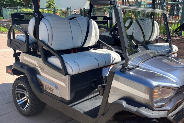 a car parked in a parking lot